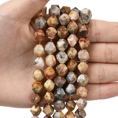 Grossiste perles semi précieuses en agate 6mm rouge et noir pas cher