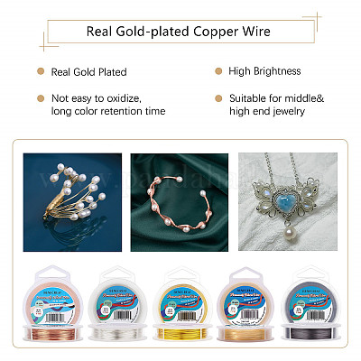 2 Rolls 2 Colors Tarnish Resistant Iron Crafting Wire for Jewelry