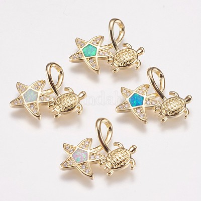 Латунные подвески&nbsp;KK-E735-10G-1