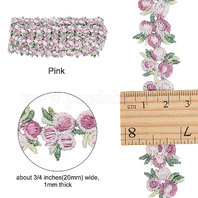 Delicate Lace Trim in Pink and Purple - Ideal for Clothing Accessory, Dress  Sewing, and Costume Embellishments - Gorgeous Applique Made from Lace