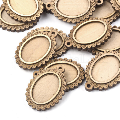 Pendentif cabochon en bois&nbsp;WOOD-S044-01A-1