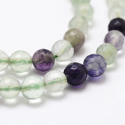 Chapelets de perles en fluorite naturel&nbsp;G-G736-07-4mm-1
