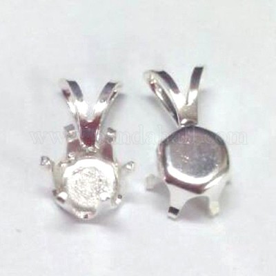 Whole Sterling Silver Pendant Bail Cabochon Settings Pandahall Com - Sterling Silver Pendant Bail Findings