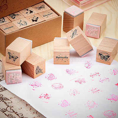 16pcs/1set Vintage Wooden Stamp DIY Time Calendar Wood Rubber