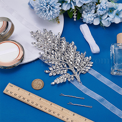 1 упаковка наборов шпилек для волос из цинкового сплава и страз&nbsp;AJEW-FG0005-21-1