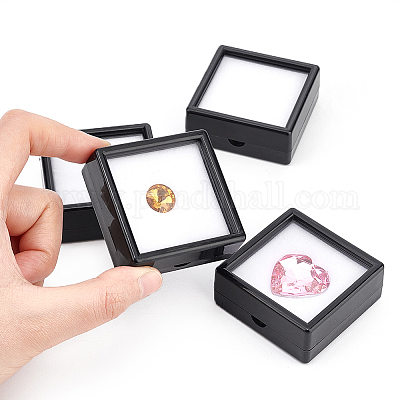 Boîte à bijoux en acrylique&nbsp;OBOX-WH0004-05B-1