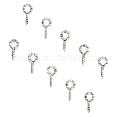 Wholesale UNICRAFTALE 300pcs 8x4mm Stainless Steel Screw Eye Pin Peg Bails  Small Screw Eye Pins Clasps Hooks 1mm Pin Eye Screws Connectors for Half  Drilled Beads Jewelry Earring Making 