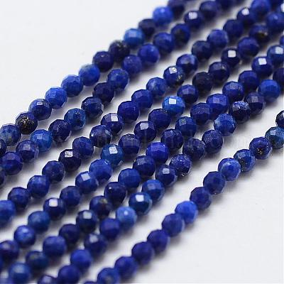 Natural Stone Faceted 2MM Beads Aquamarines Crystal Lapis Lazuli