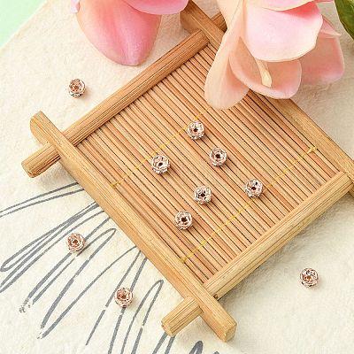 Perles séparateurs en laiton avec strass&nbsp;RB-YW0001-04B-01RG-1