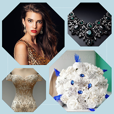 30шт. стеклянные пришивные стразы&nbsp;FIND-AN0001-71-1