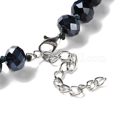 Летние ожерелья из бисера в стиле бохо из стекла и окрашенных натуральных ракушек NJEW-H047-08-1