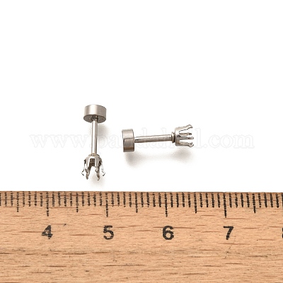 Фурнитура для сережек-гвоздиков из нержавеющей стали 304 STAS-F311-18P-01C-1