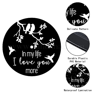 Wholesale CREATCABIN Vinyl Records for Crafts 1950s Hippie Vinyl Decor Records  Wall Decor Waterproof Indie Aesthetic Decoration for Birthday Wedding  Anniversary Women Friends 11.8Inch-In My Life I Love You More 