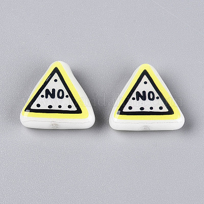 Печатные непрозрачные бусины из смолы&nbsp;RESI-N043-11-1