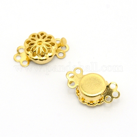 Застежки латунные коробки KK-WH0034-69G-1