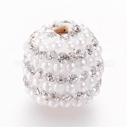 Perles d'imitation perles en plastique ABS KK-F693-02E-1