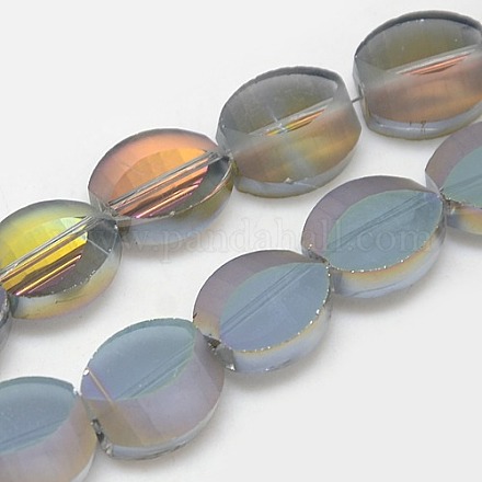Electroplate Glass Beads Strands EGLA-F011-D01-1