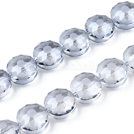 Chapelets de perles en verre électroplaqué EGLA-Q084-14mm-11-1