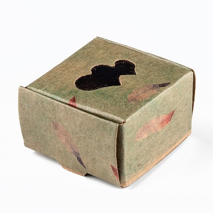 Прямоугольная складная креативная подарочная коробка из крафт-бумаги CON-B002-07A-01-1