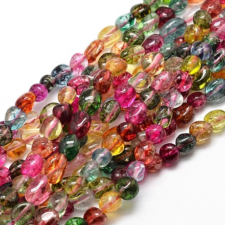 Dyed Natural Crackle Quartz Nuggets Beads Strands X-G-J335-15E-1