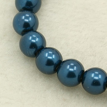 Perle de verre ronde perles en vrac pour collier de bijoux fabrication artisanale X-HY-8D-B72-1