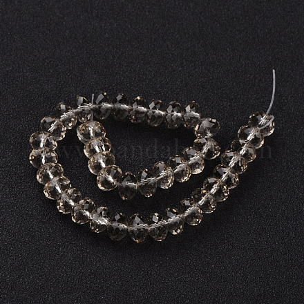 Facettes rondelle imitation cristal autrichien perles de verre G-PH0009-29-8x5mm-1