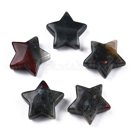 Piedras de preocupación en forma de estrella de ágata de piedra de sangre natural G-T132-002A-15-1