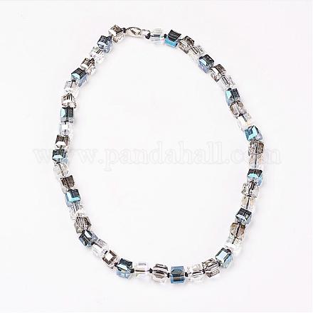 Perle di vetro collane NJEW-F137-03-1