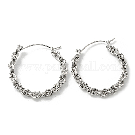 304 Stainless Steel Hoop Earrings EJEW-K269-12G-1