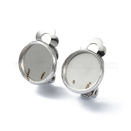 Accessoires de boucles d'oreilles clips à vis en 304 acier inoxydable STAS-Q318-07P-1