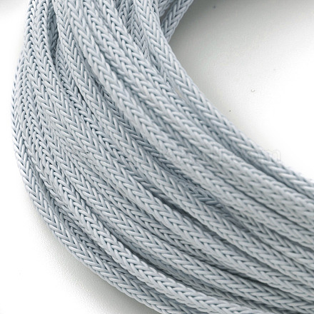 編組鋼線ロープコード  ホワイト  2x2mm  10 m /ロール TWIR-Z001-02-1
