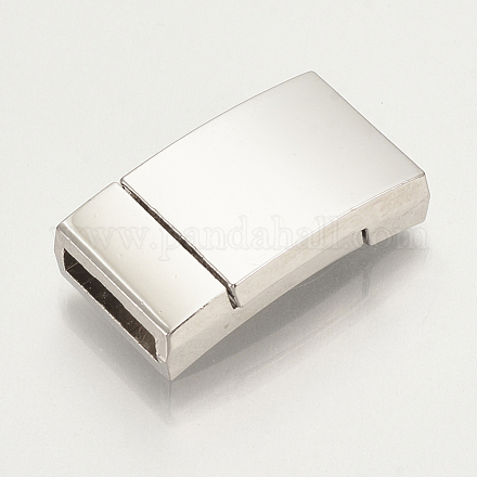 Alloy Magnetic Clasps with Glue-in Ends PALLOY-R089-05P-1