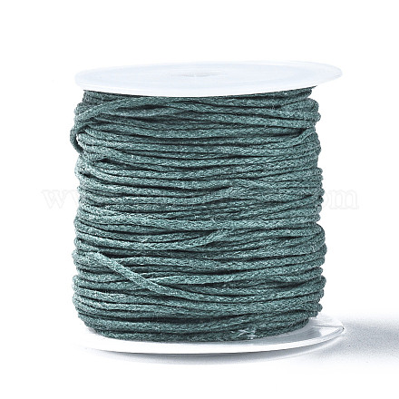 木綿糸ワックスコード  ダークシアン  1mm  約10.93ヤード（10m）/ロール YC-TD001-1.0mm-10m-275-1