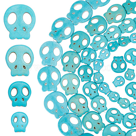 arricraft 4 Strands Synthetic Skull Beads G-AR0005-41B-1