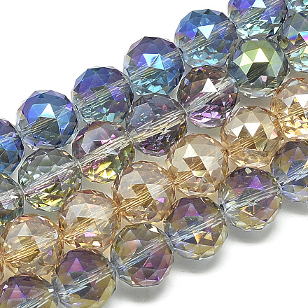 Chapelets de perles en verre électroplaqué EGLA-S166-20mm-M-1