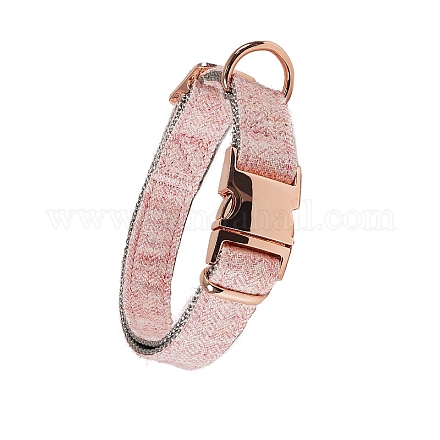 Collare per cani in nylon con fibbia a sgancio rapido in ferro color oro rosa PW-WG25675-12-1
