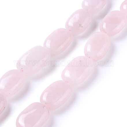 Granos naturales de abalorios de cuarzo rosa G-I231-11-1