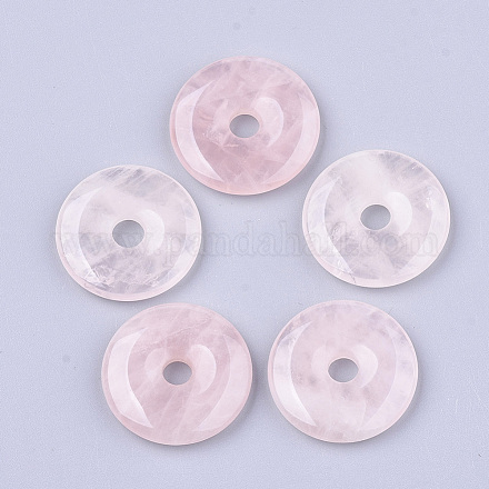 Pendentifs de quartz rose naturel X-G-S349-22A-01-1