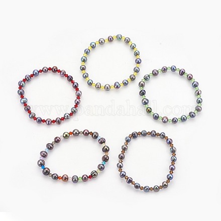 Bracelets de perles naturelles de perles BJEW-JB03893-1