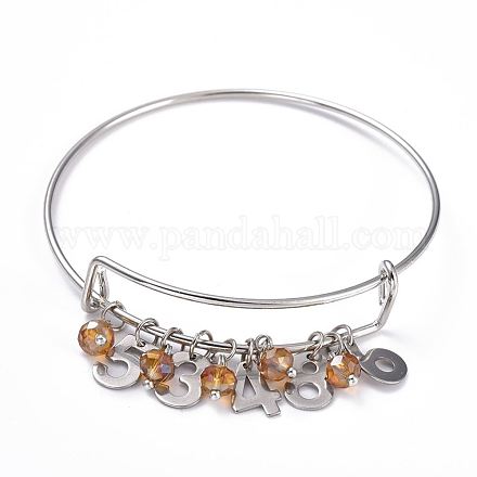 (Jewelry Parties Factory Sale)Adjustable Brass Bangles BJEW-JB04517-03-1