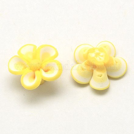 Handmade Polymer Clay 3D Flower Beads CLAY-Q200-20mm-02-1