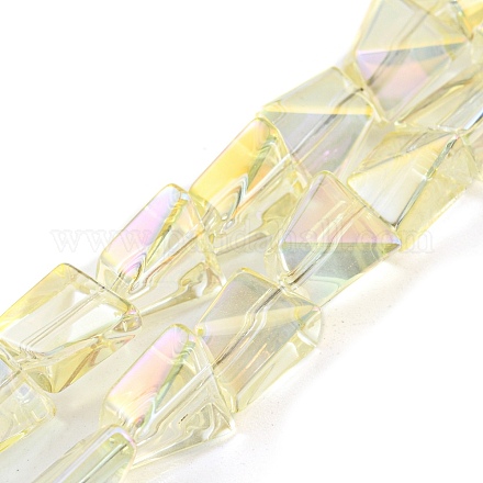Brins de perles de verre transparentes plaquées arc-en-ciel EGLA-G037-06A-FR03-1