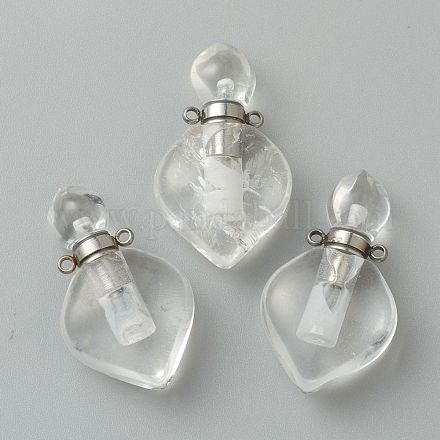 Colgantes de cristal de cuarzo naturales G-B009-25P-C-1