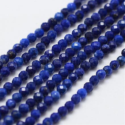 Naturales lapis lazuli de hebras de abalorios G-G663-48-2mm-1