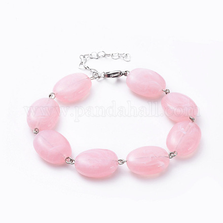 Acrylic Imitation Gemstone Beads Bracelets BJEW-JB04683-03-1