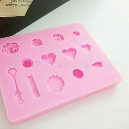 Mixed Shape DIY Food Grade Silicone Molds AJEW-P046-52-1