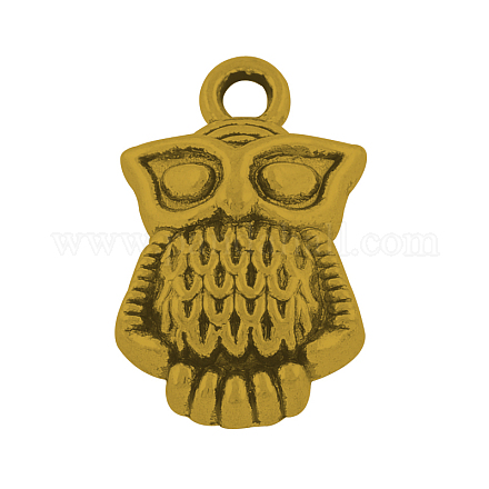 Tibetan Style Alloy Halloween Ornaments Owl Pendants TIBEP-2929-AG-NR-1