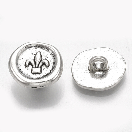 Stile tibetano bottoni con gambo lega X-TIBE-31215-059AS-RS-1