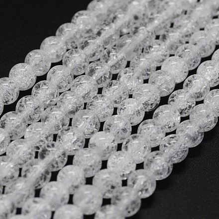 Crackle naturale perle di quarzo fili G-K285-02-12mm-1