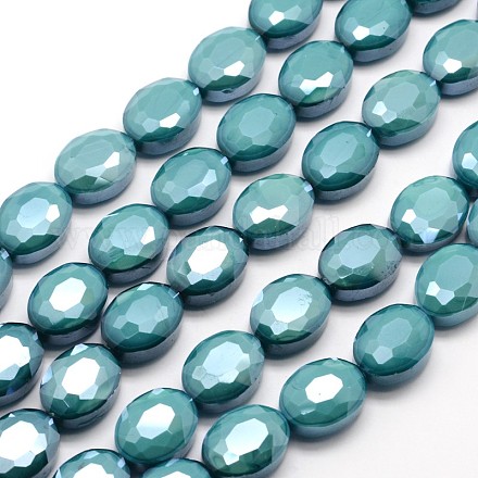 Electroplate Glass Beads Strands EGLA-J107-E01-1